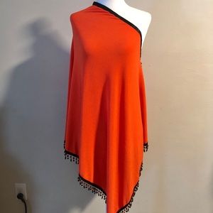 Beautiful Pullover Shawl with Beaded Bottom